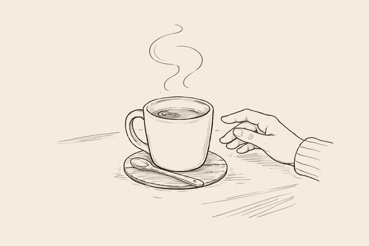 Une tasse servie, prête à la dégustation